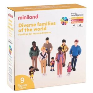 Set de 9 figurine Familia - diversitate si integrare etnica