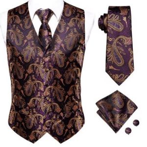Set vesta + cravata + batista + butoni