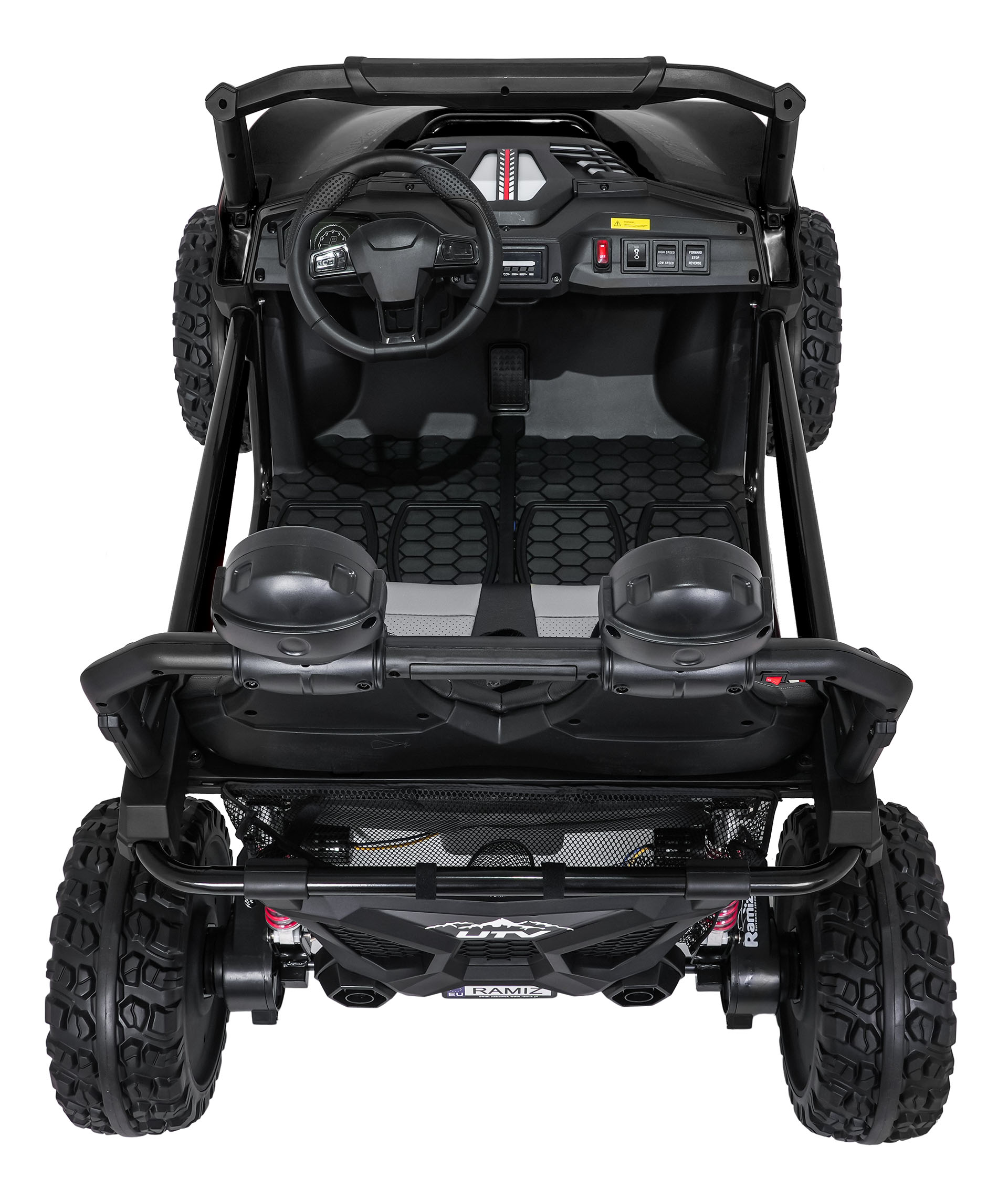 UTV electric pentru copii cu 2 locuri Buggy Speedy 4x4 24V 350W (3558) Negru - Autokids.ro - imagine 2
