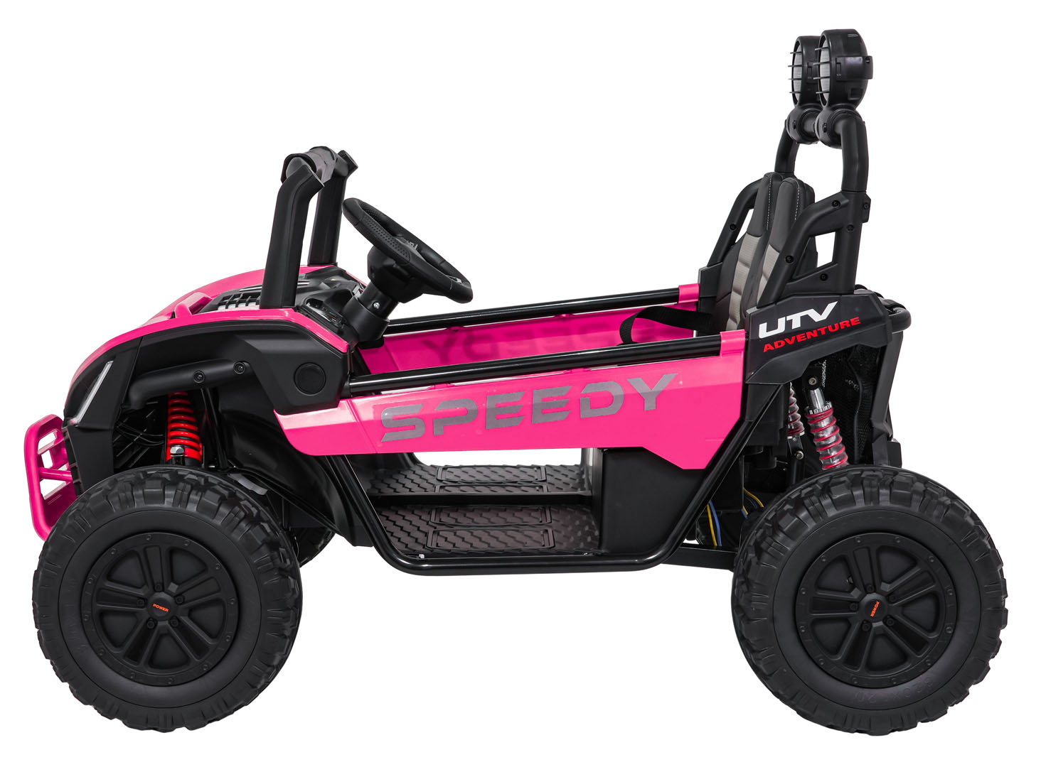 UTV electric pentru copii cu 2 locuri Buggy Speedy 4x4 24V 350W (3558) Roz - Autokids.ro - imagine 2