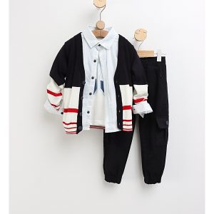 Set haine copii cu cardigan