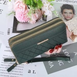 Portofel verde elegant de dama