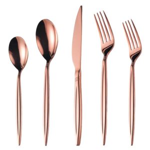 Set 30 x Tacamuri din Inox Roz Gold