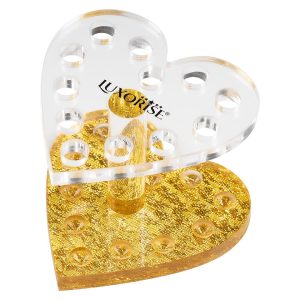Suport pensule unghii si ustensile manichiura Golden Heart LUXORISE