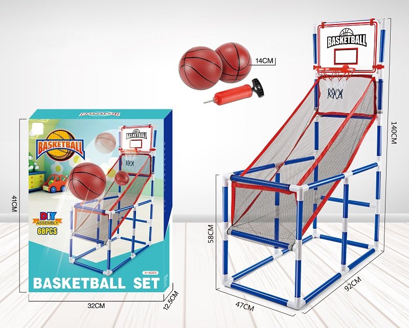 Set cos de baschet portabil pentru copii Ikonka