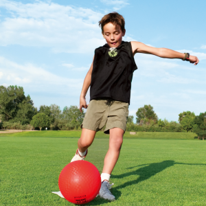 Joc pentru copii Kickbal cu minge si 4 baze