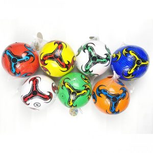 Minge de fotbal din piele ecologica multicolora