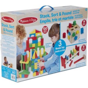 Set 3 jucarii clasice din lemn Melissa & Doug 93685