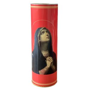 Set 3 x Candela Ecologica cu Capac Anti-Vant Maica Domnului T60